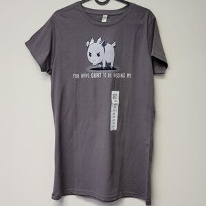Teeturtle You Have Goat To Be Kidding Me t-shirt Gray 2XL